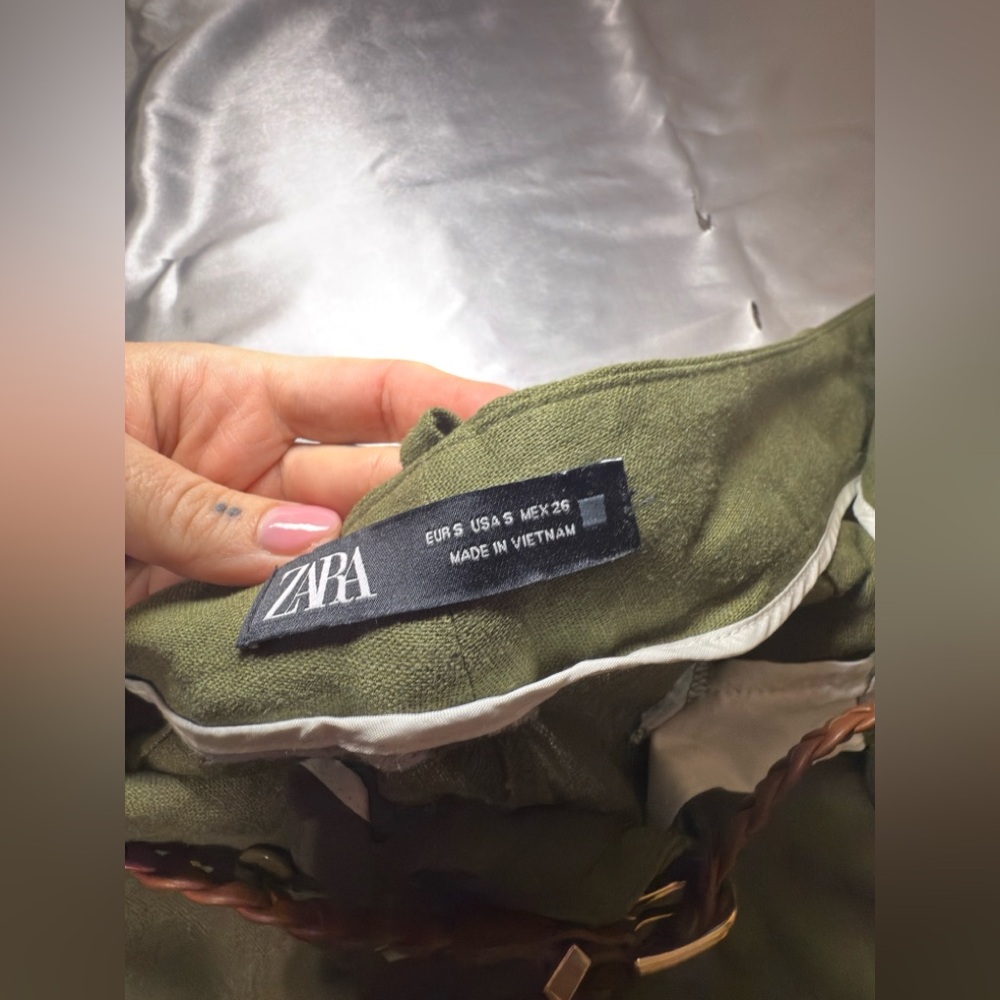 Zara Khaki Green Trousers